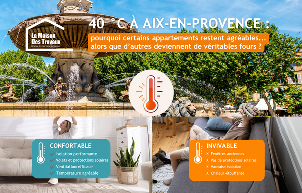 40 °C à Aix-en-Provence : pourquoi certains appartements restent agréables… alors que d’autres deviennent de véritables fours ?