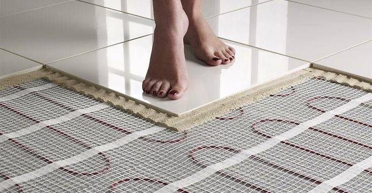 Chauffage au sol avec revêtement carrelage