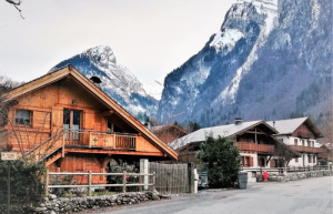 Chale en bois, en haute-savoie