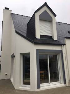 Ravalement terminé après préparation du support et application de 2 couches de revêtement semi-épais - Nantes 44