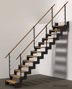escalier à crémaillère nouvellement installé