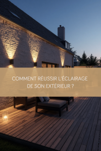 Aménagement extérieur avec éclairage fonctionnel et décoratif