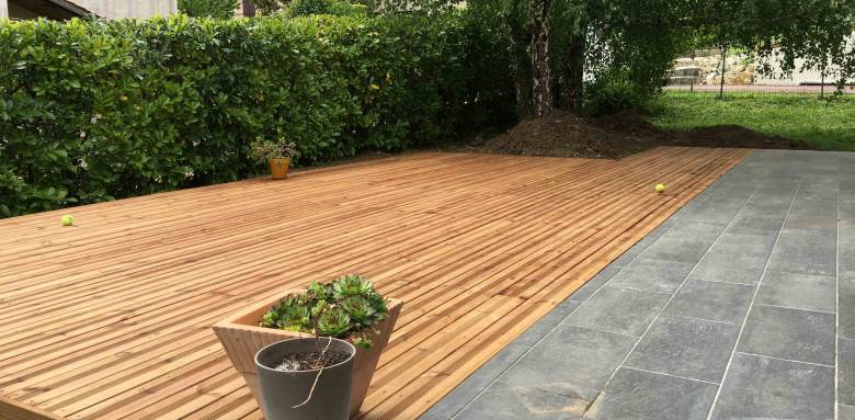 Terrasse bois sur plots 