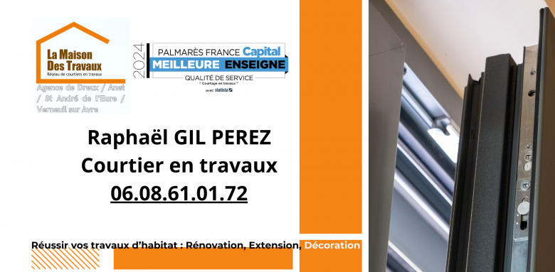 Courtier à St André de l’Eure, Raphaël Gil Perez vous accompagne pour vos travaux de rénovation clés en main.