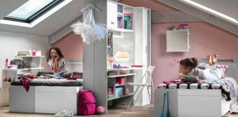 chambres d'ados dans les combles