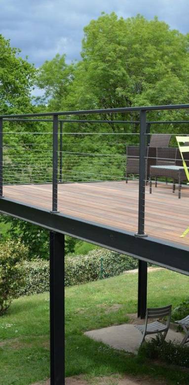 Aménagement d'une terrasse surélevée sur pilotis - Rochefort 17