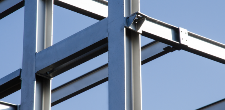 Focus sur élément de structure acier