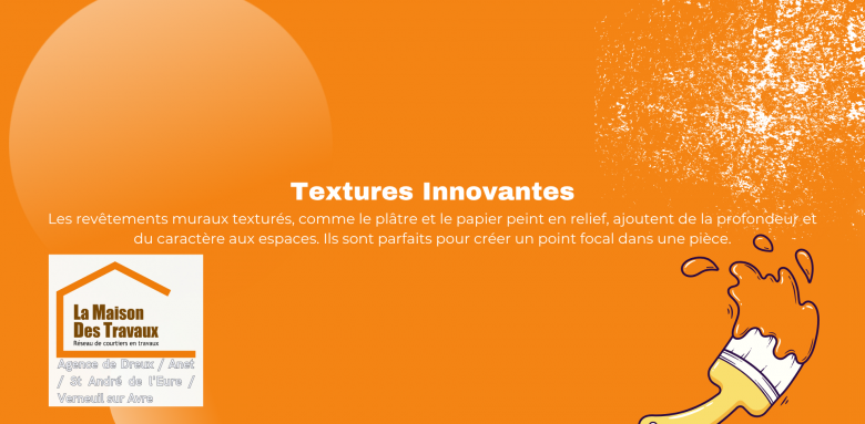 Les revêtements muraux texturés, comme le plâtre et le papier peint en relief, ajoutent de la profondeur et du caractère aux espaces. Ils sont parfaits pour créer un point focal dans une pièce.