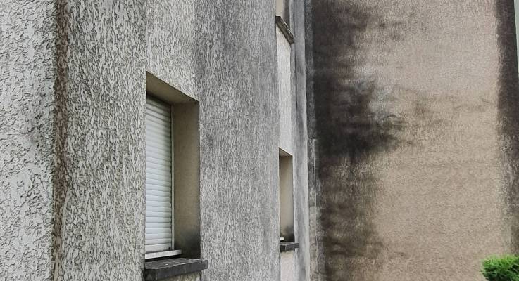 Façade de locaux professionnels avant travaux de rénovation - Brie-Comte-Robert 77170