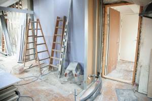 chantier rénovation murs