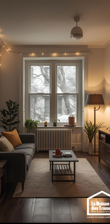 Ambiance chaleureuse dans un studio bien décoré