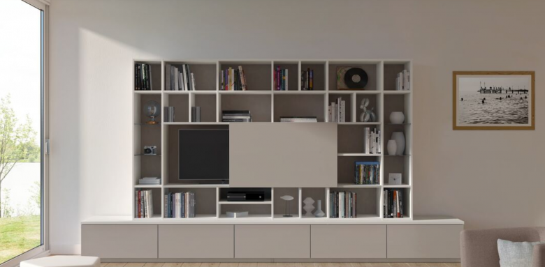 Faire installer un meuble TV bibliothèque sur-mesure
