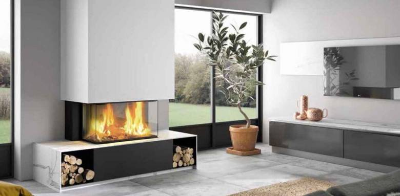 La cheminée, pièce maitresse de la maison.