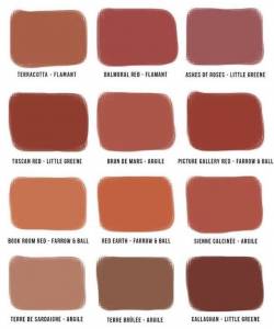 Palette des teintes Terracotta