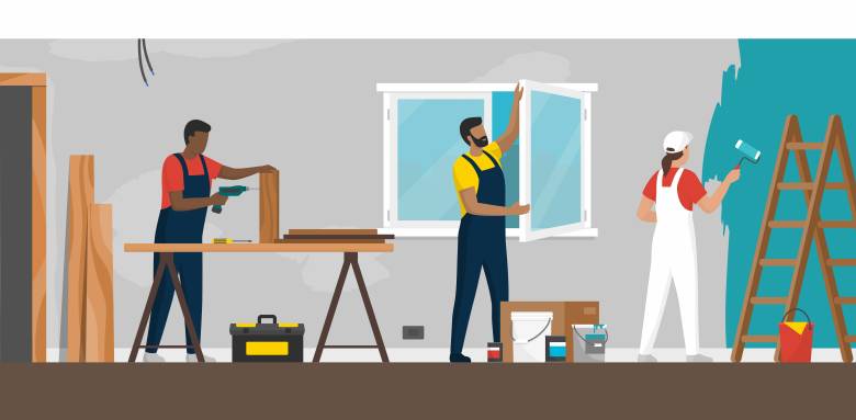 Les étapes d'une rénovation d'appartement en Indre-et-Loire.
