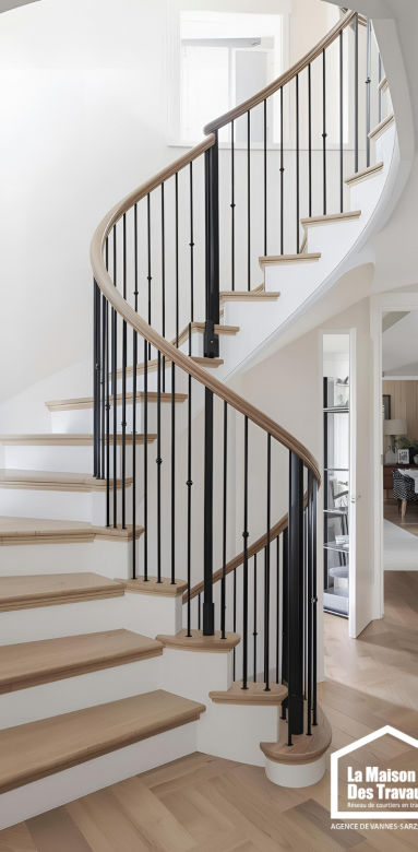 Escalier colimaçon gain de place Morbihan