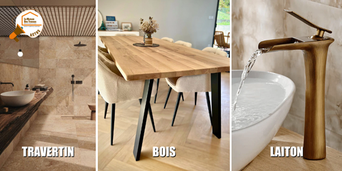 tendances rénovation 2025, matériaux durables maison, bois et pierre déco, artisans rénovation Savoie