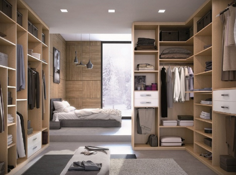 Dressing dans pièce dédiée