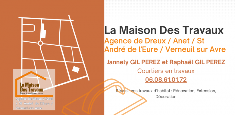 Votre courtier en travaux à Dreux : Jannely et Raphaël Gil Perez vous accompagnent dans vos projets de rénovation et décoration.