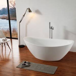 baignoire îlot acrylique autoportante
