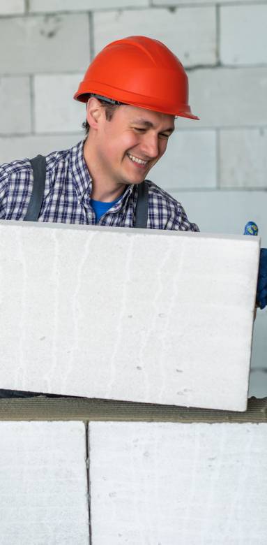 Pose de beton cellulaire