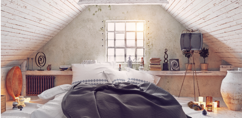 Chambre parentale combles Sud Gironde