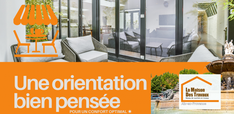 Extension orientée plein sud à Aix-en-Provence pour un confort thermique optimal et une luminosité naturelle toute l’année.