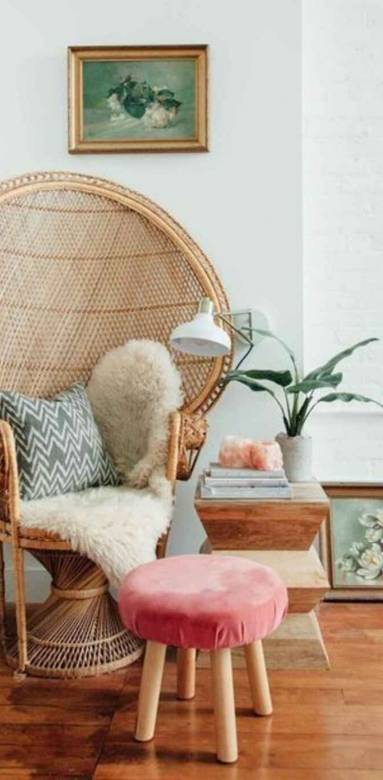 Fauteuil Emmanuelle Naturel dans un salon