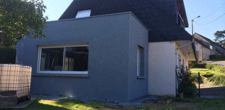 Extension béton cellulaire, toiture bac acier Lambersart (59)