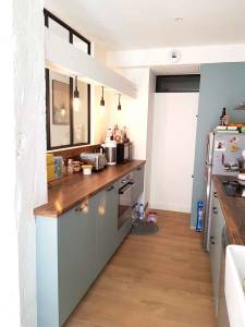 Aménagement d'une petite cuisine avec un couloir - Nantes 44