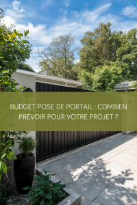 Portail aluminium anthracite maison bretonne Vannes