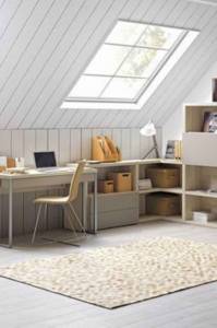 aménagement bureau sous les combles