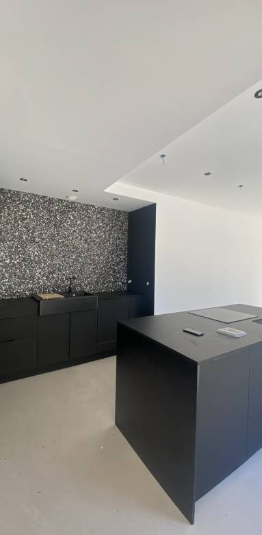 Implantation cuisine avec îlot central 