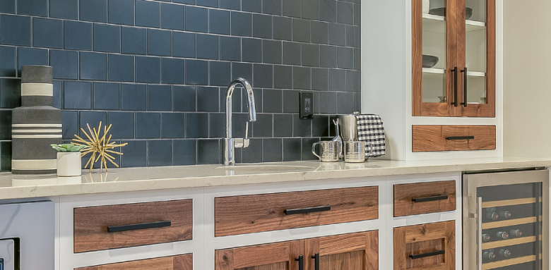 Vue d'ensemble cuisine moderne