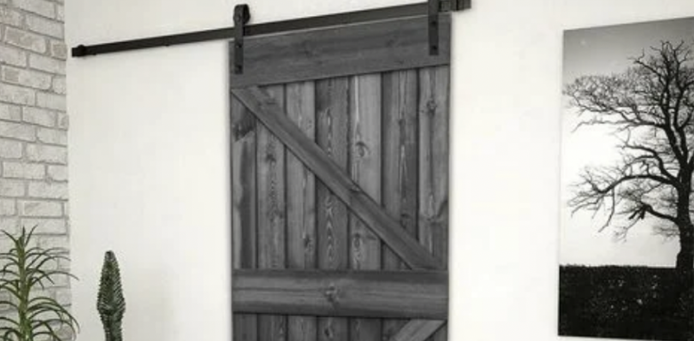 porte en pin massif noire, ManoMano