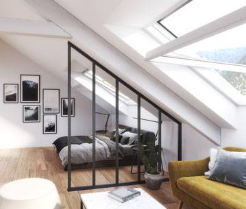 Verrière à pans coupés sous combles COULIDOR