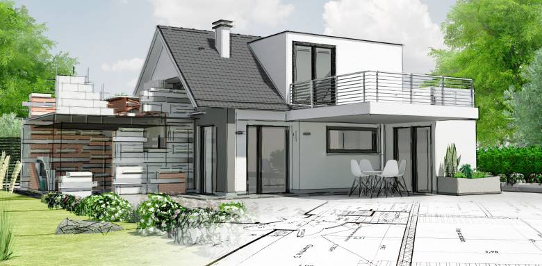 Une extension de maison près de Tours (37).