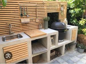 meubles pour une cuisine extérieure