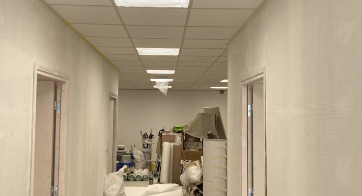 Rénovation en cours des bureaux