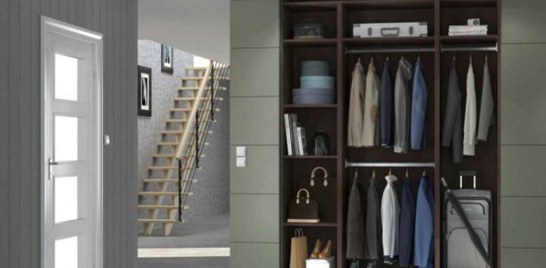 Aménager un dressing dans une entrée