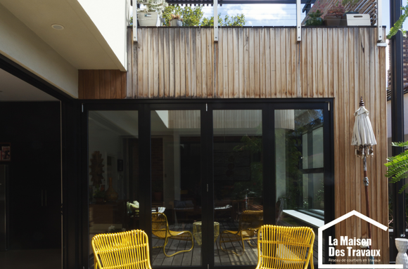 Extension ITE et bardage bois