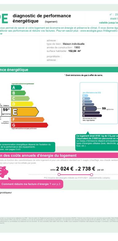 Exemple DPE