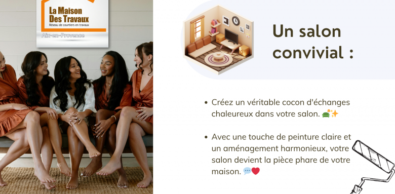 Transformez votre salon en cocon d’échanges chaleureux grâce à une peinture claire et un agencement harmonieux.