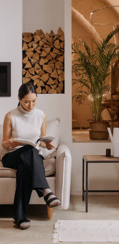 Table d'appoint bois et métal, effet industriel