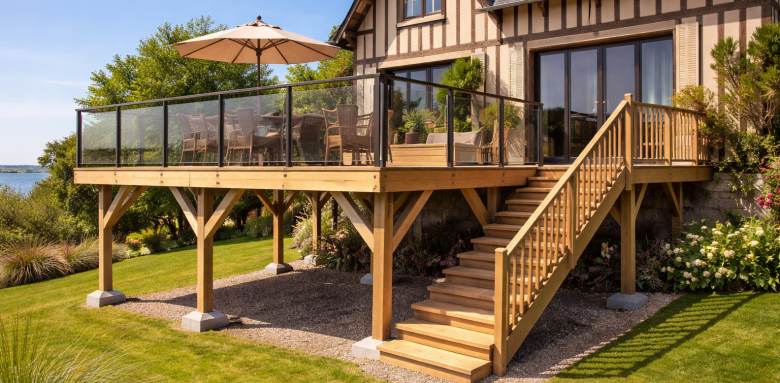 Terrasse sur pilotis