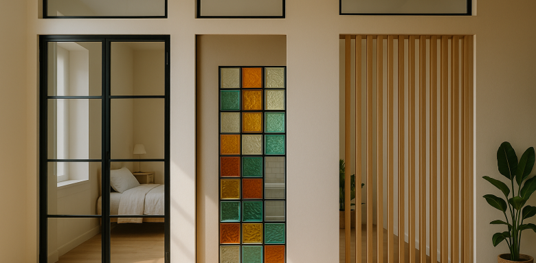 Chambre avec plusieurs seconds jours dans mur porteur