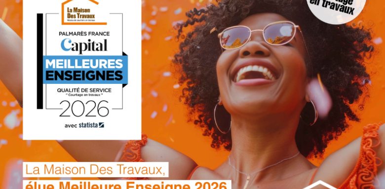 🎉 La Maison Des Travaux élue Meilleure Enseigne 2026 ! 🏆