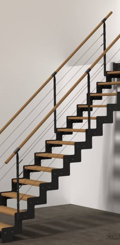 escalier à crémaillère nouvellement installé