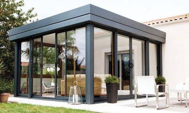 Véranda aluminium à parois vitrées en verre - Bouc-Bel-Air-13