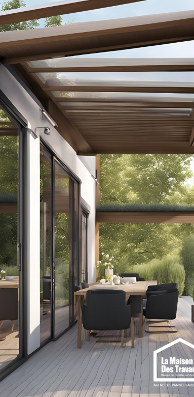 veranda retractable aluminium coulissante